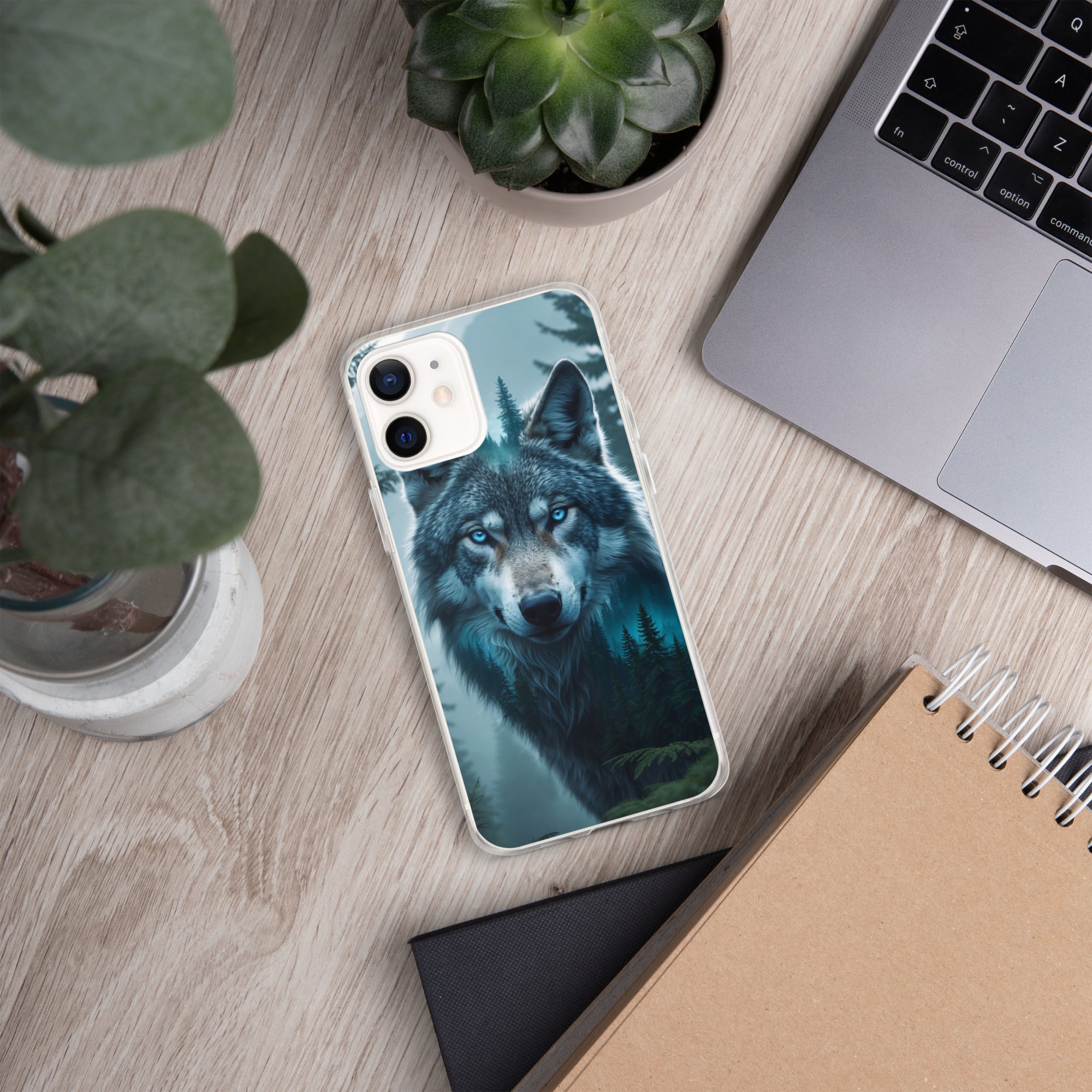 Arctic Forest Wolf Clear Case for iPhone 12