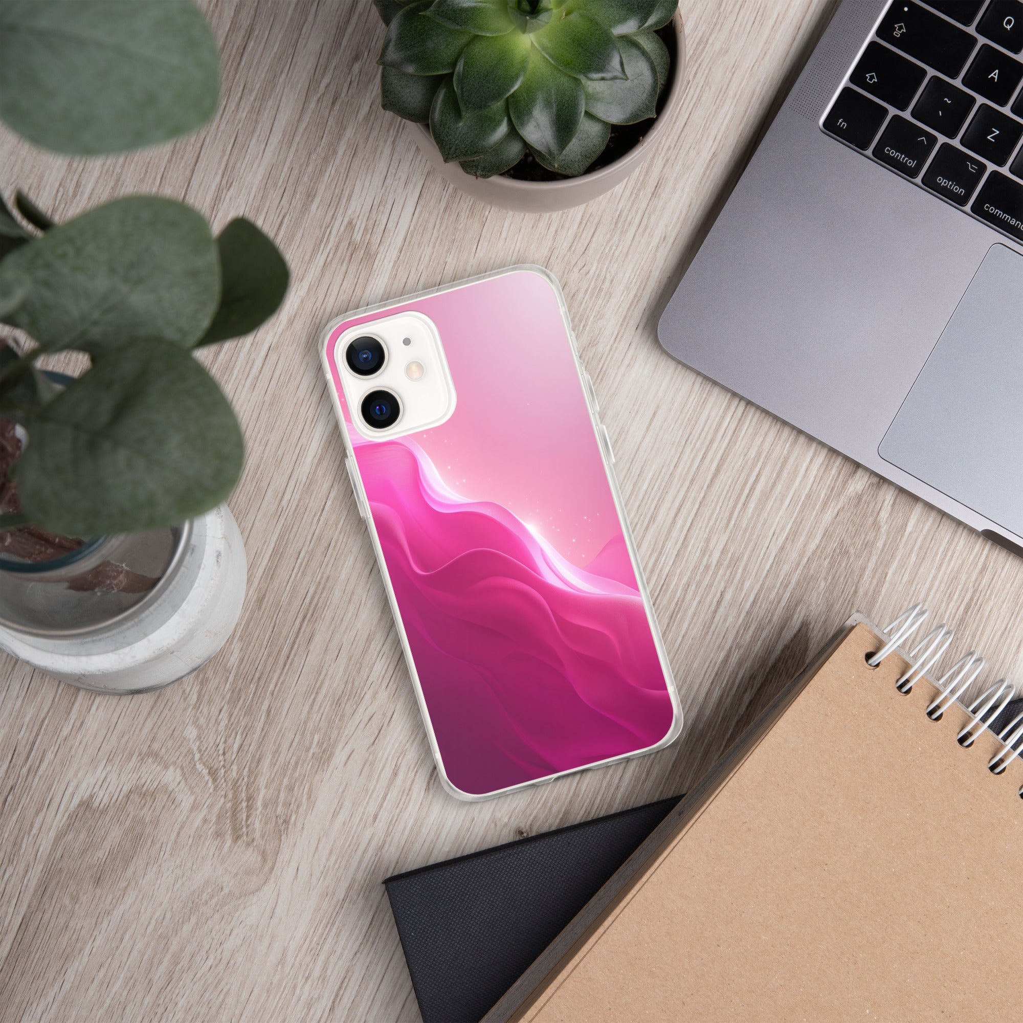 Pink Velvet Waves Dream Clear Case for iPhone 12