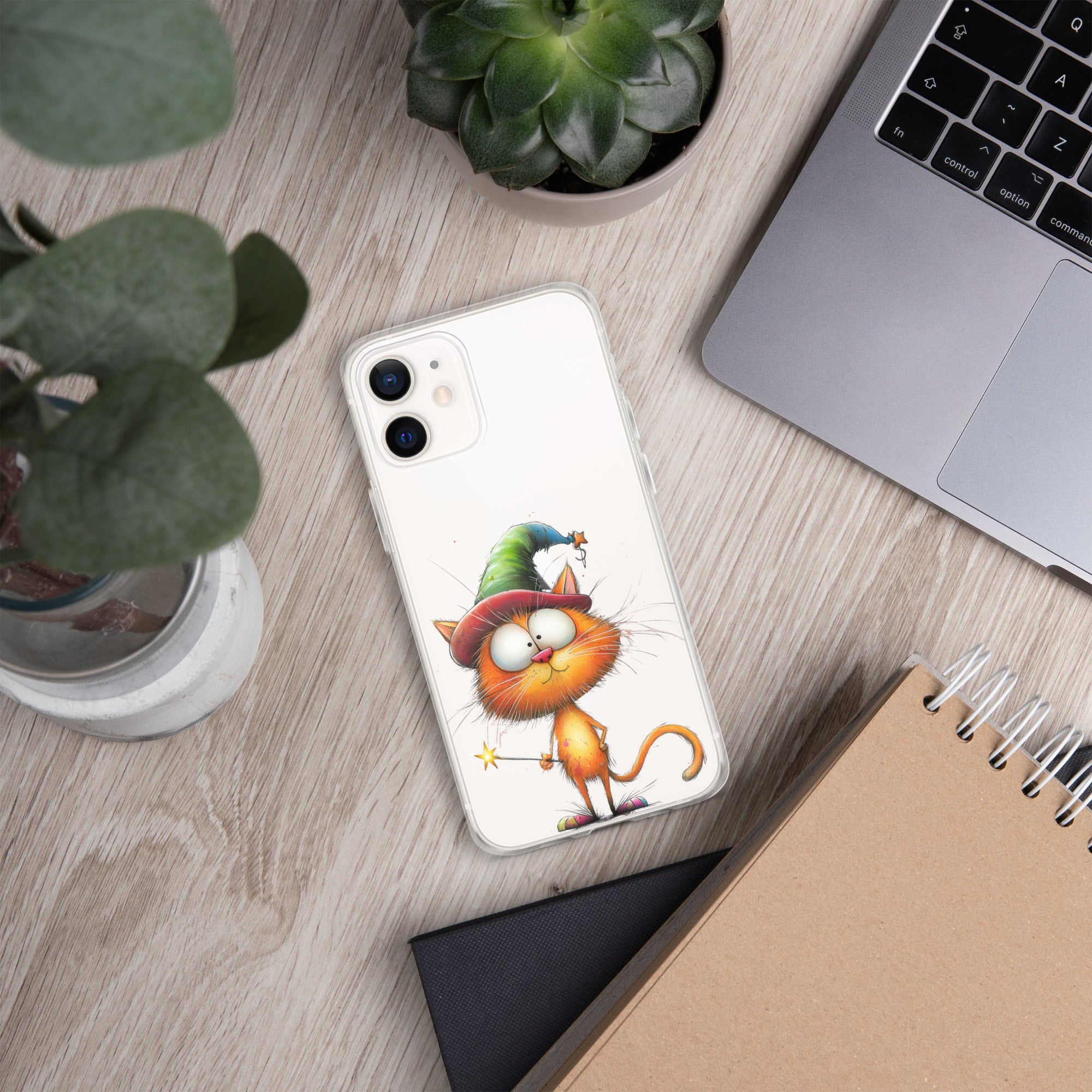 Wizard Cat Clear Case for iPhone 12