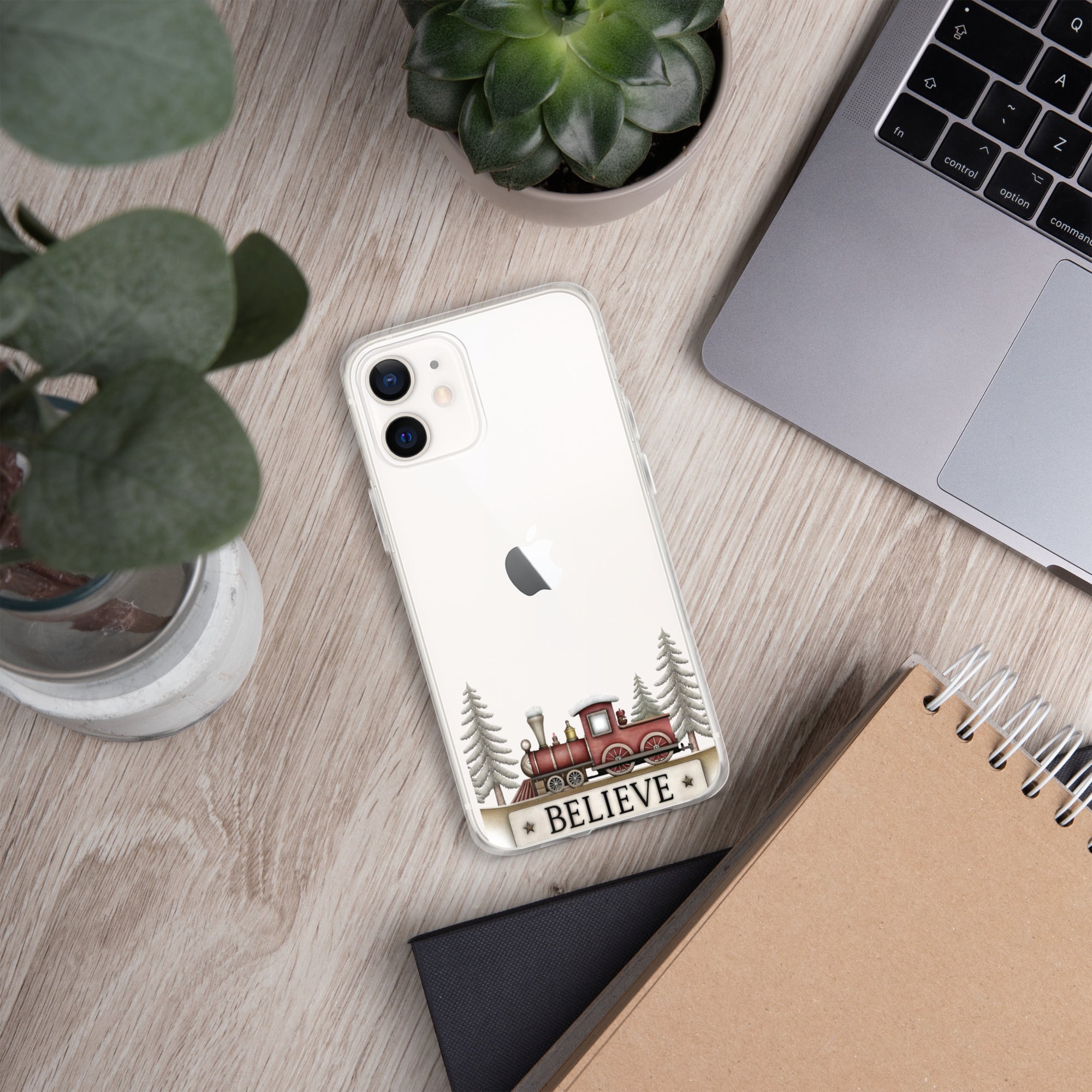 Christmas Believe Train Clear Case for iPhone 12