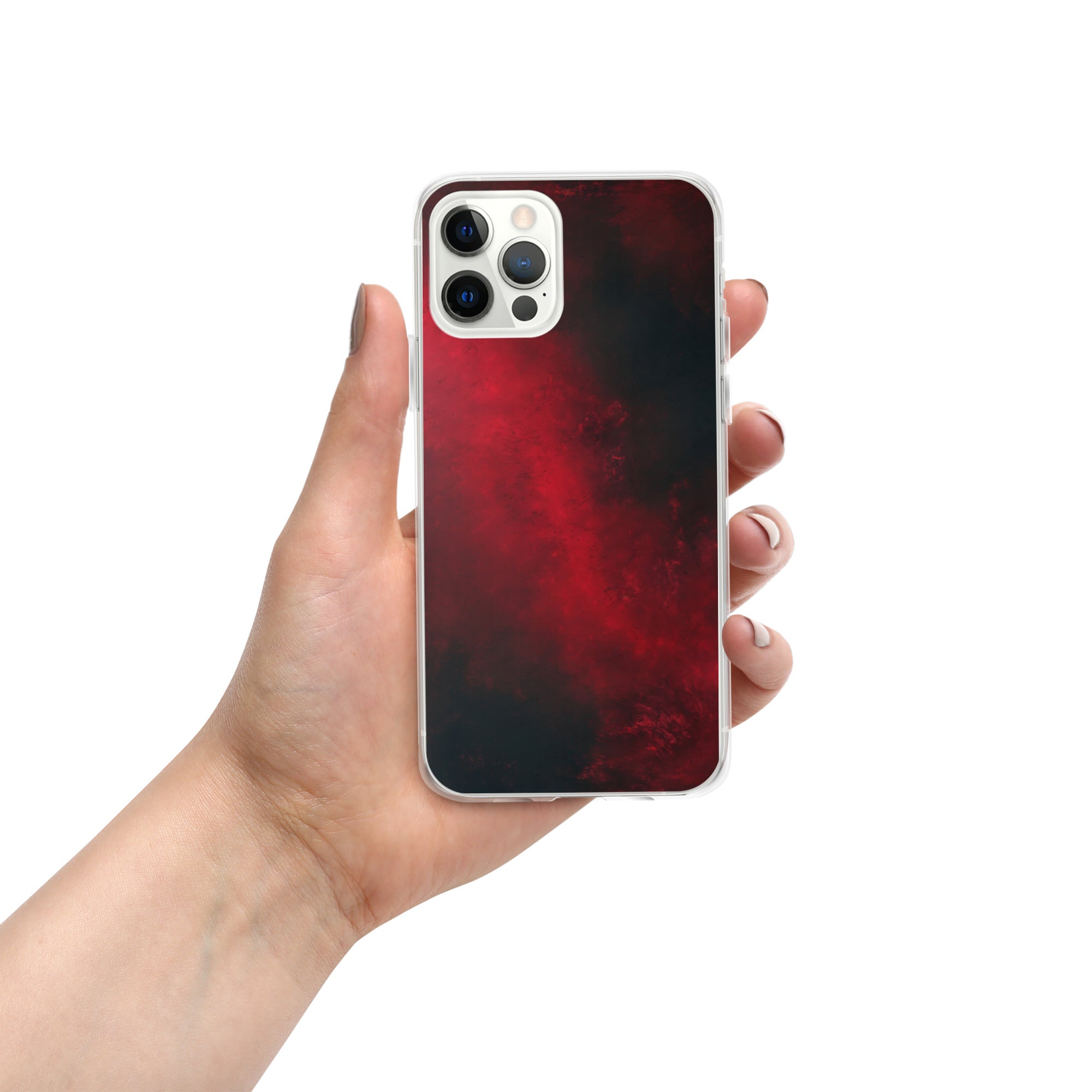 Crimson Nebula Clear Case for iPhone 12 Pro