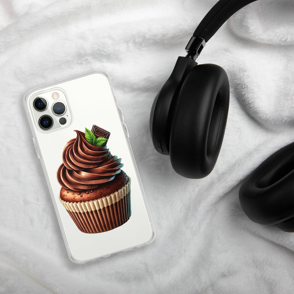 Chocolate Cupcake Clear Case for iPhone 12 Pro - Sweet Dessert Protective Phone Cover