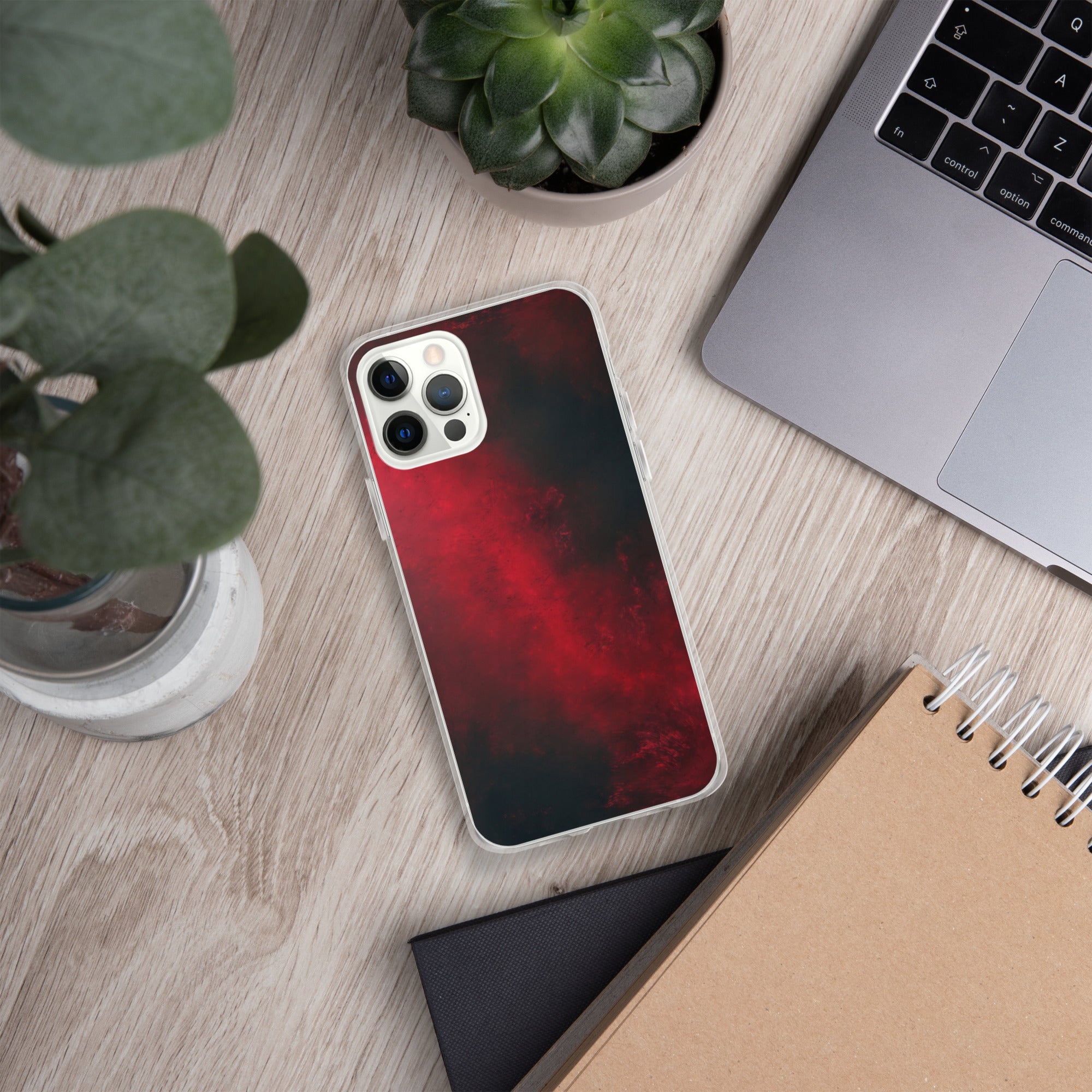 Crimson Nebula Clear Case for iPhone 12 Pro