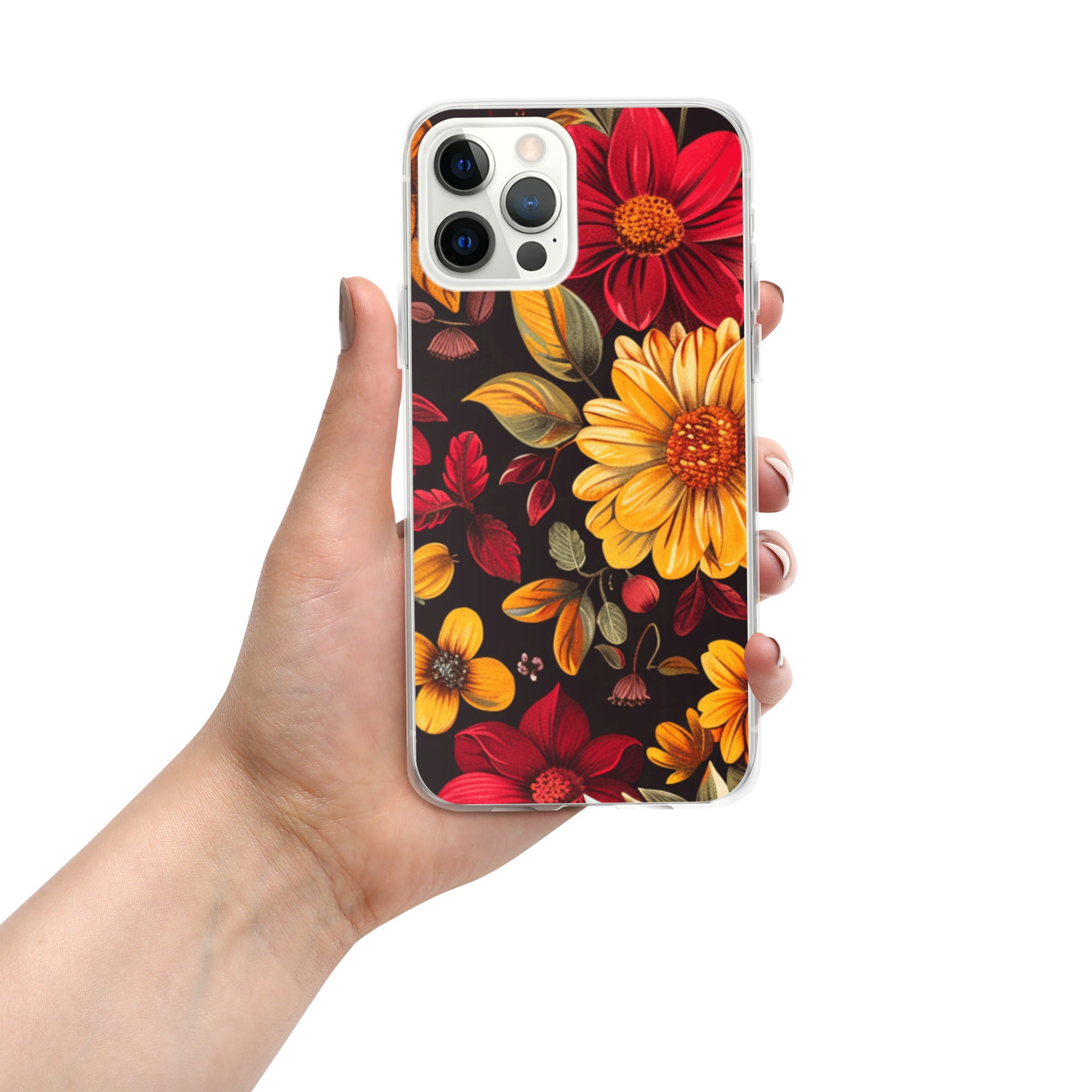 Twilight Flowerfield Clear Case for iPhone 12 Pro Max - Durable & Stylish Protective Phone Cover