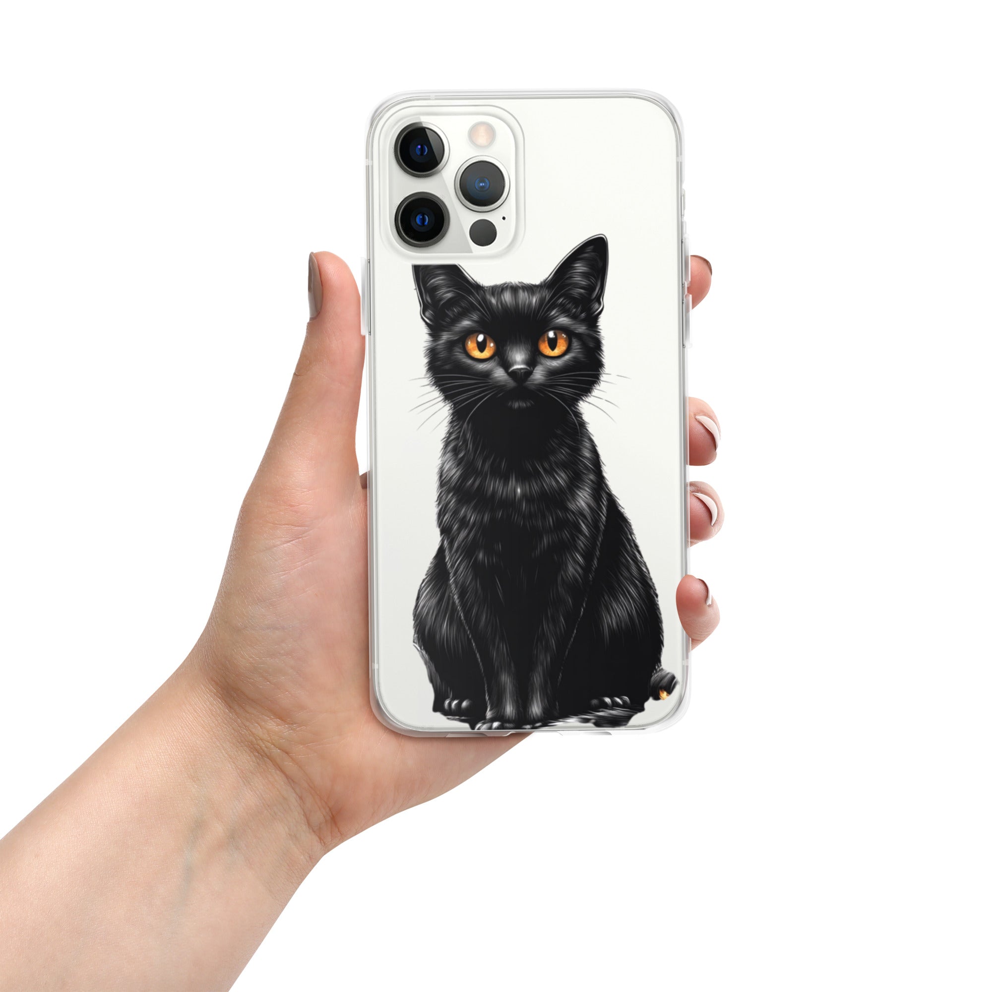 Midnight Black Cat Clear Case for iPhone 12 Pro Max