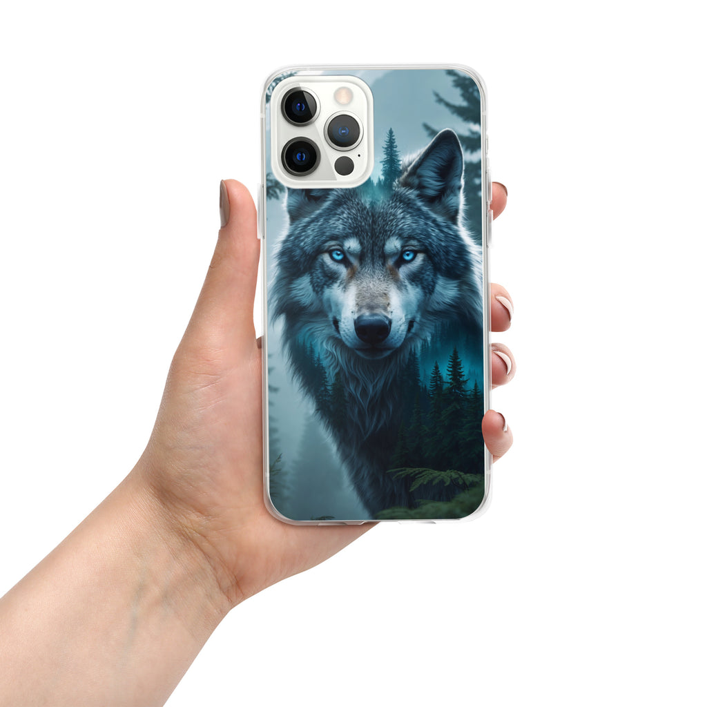 Arctic Forest Wolf Clear Case for iPhone 12 Pro Max