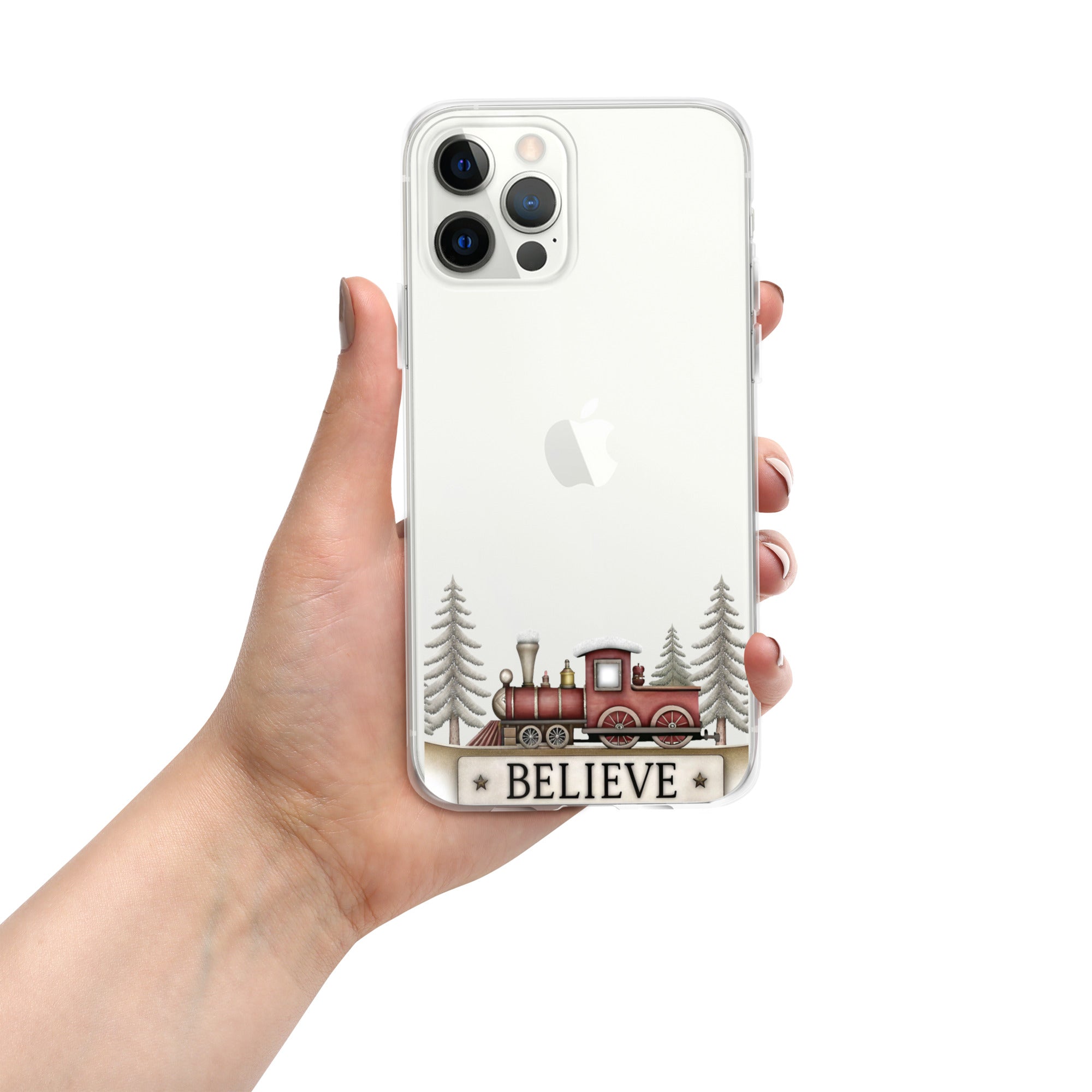 Christmas Believe Train Clear Case for iPhone 12 Pro Max