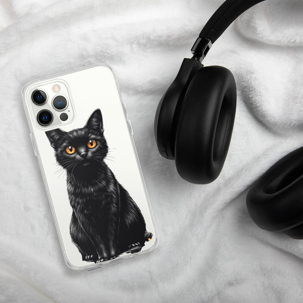 Midnight Black Cat Clear Case for iPhone 12 Pro Max