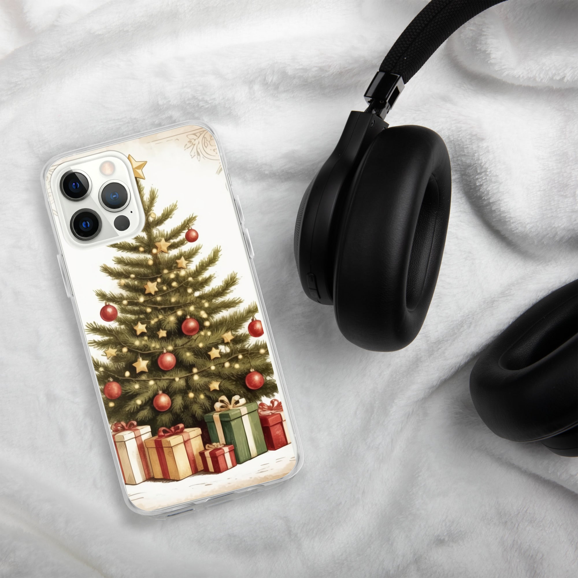 Vintage Christmas Tree Clear Case for iPhone 12 Pro Max