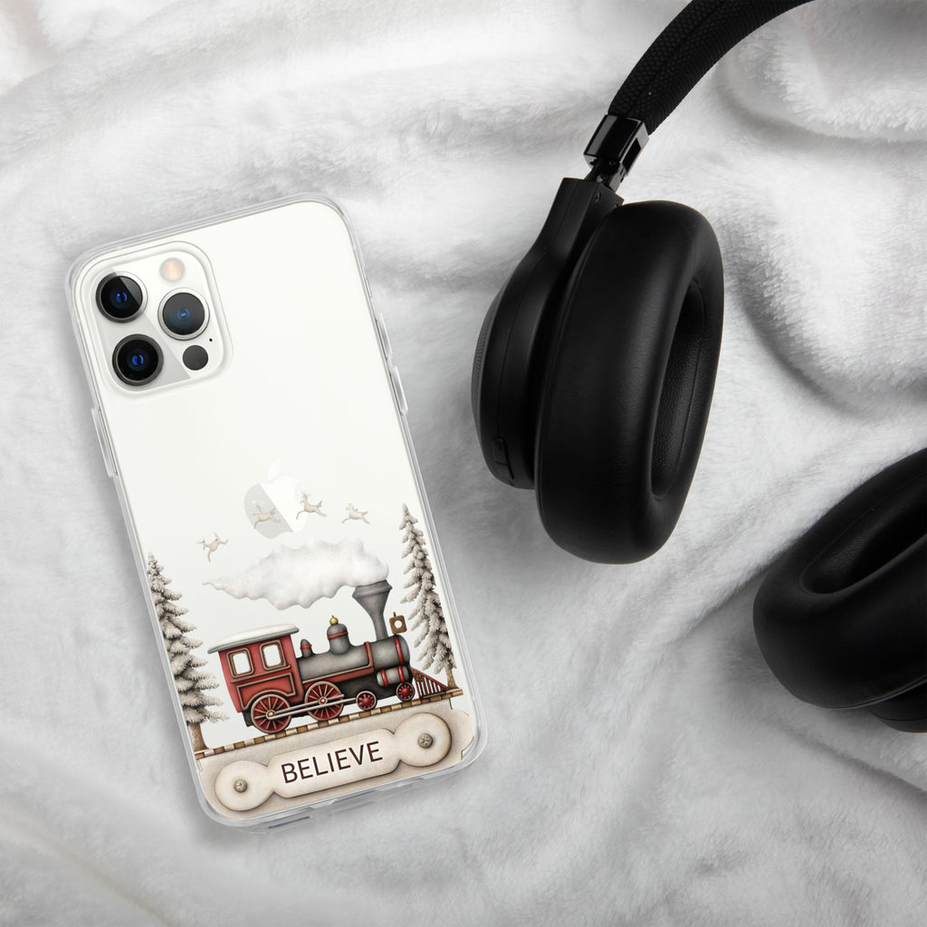 Believe Christmas Train Clear Case for iPhone 12 Pro Max
