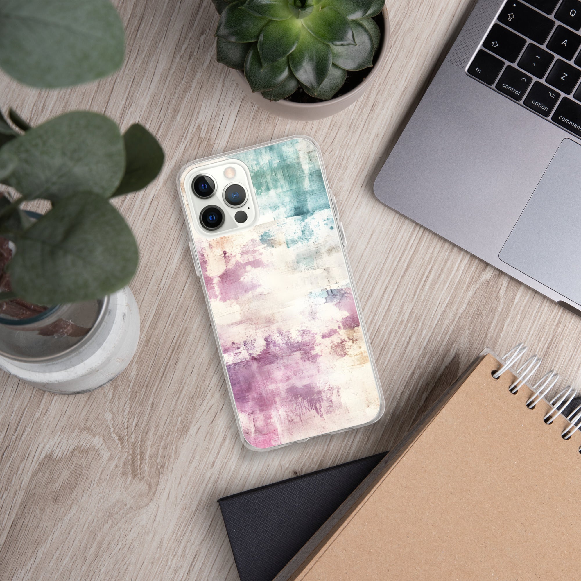 Pastel Abstract Brushstroke Clear Case for iPhone 12 Pro Max