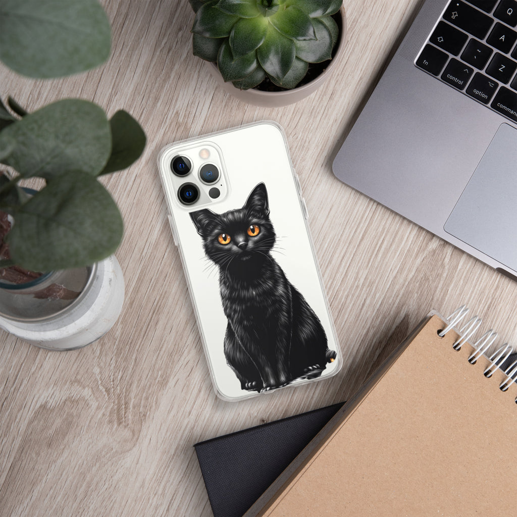 Midnight Black Cat Clear Case for iPhone 12 Pro Max