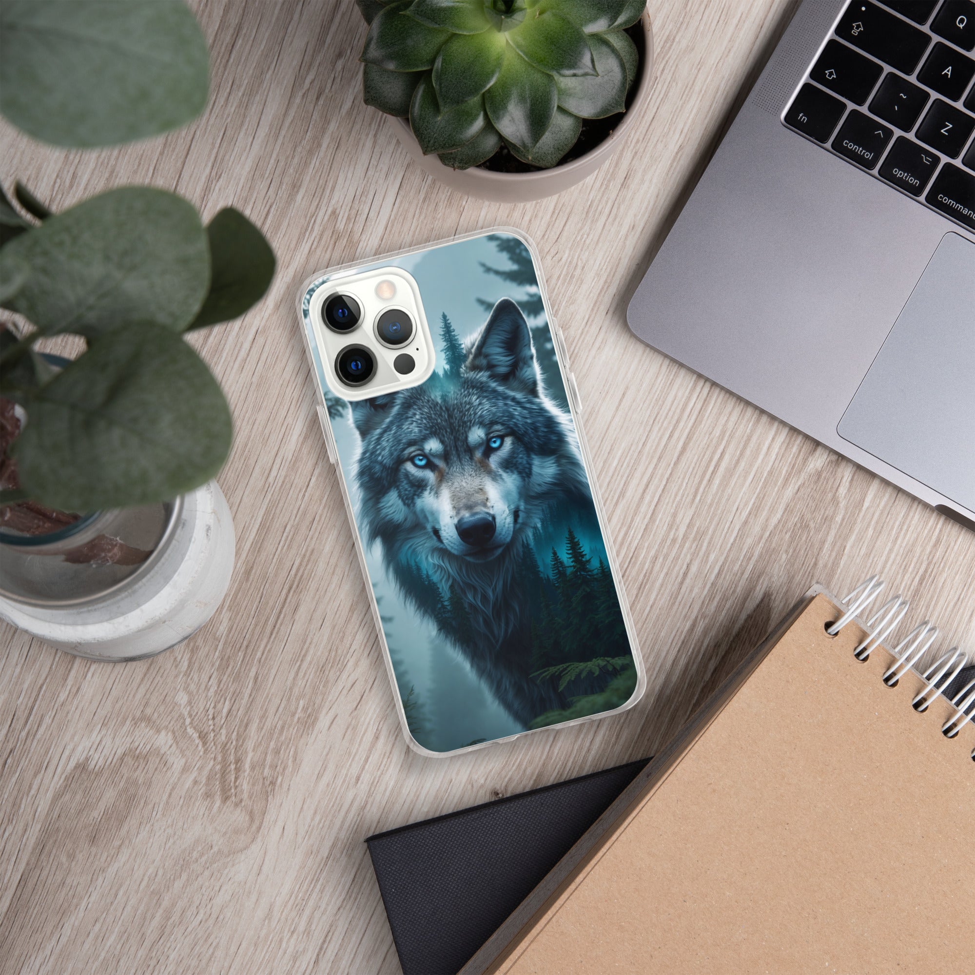 Arctic Forest Wolf Clear Case for iPhone 12 Pro Max