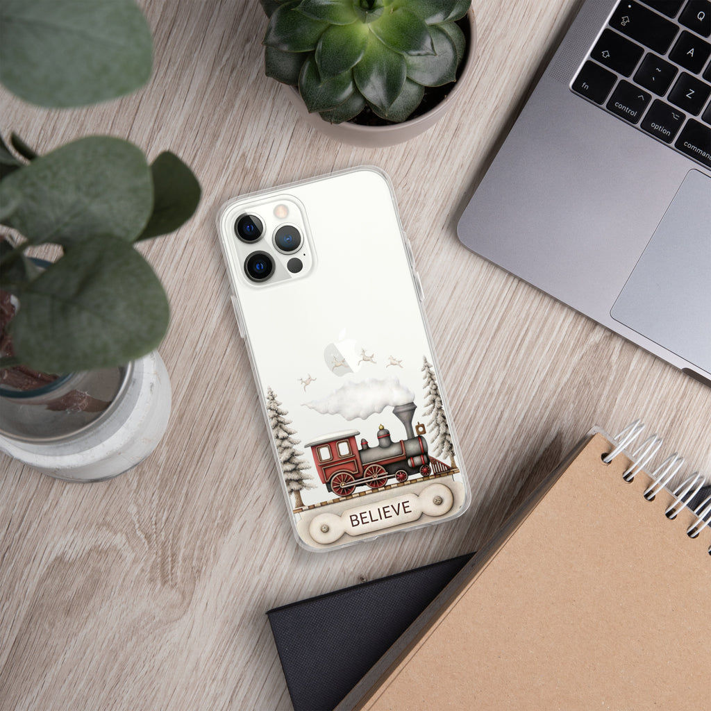 Believe Christmas Train Clear Case for iPhone 12 Pro Max