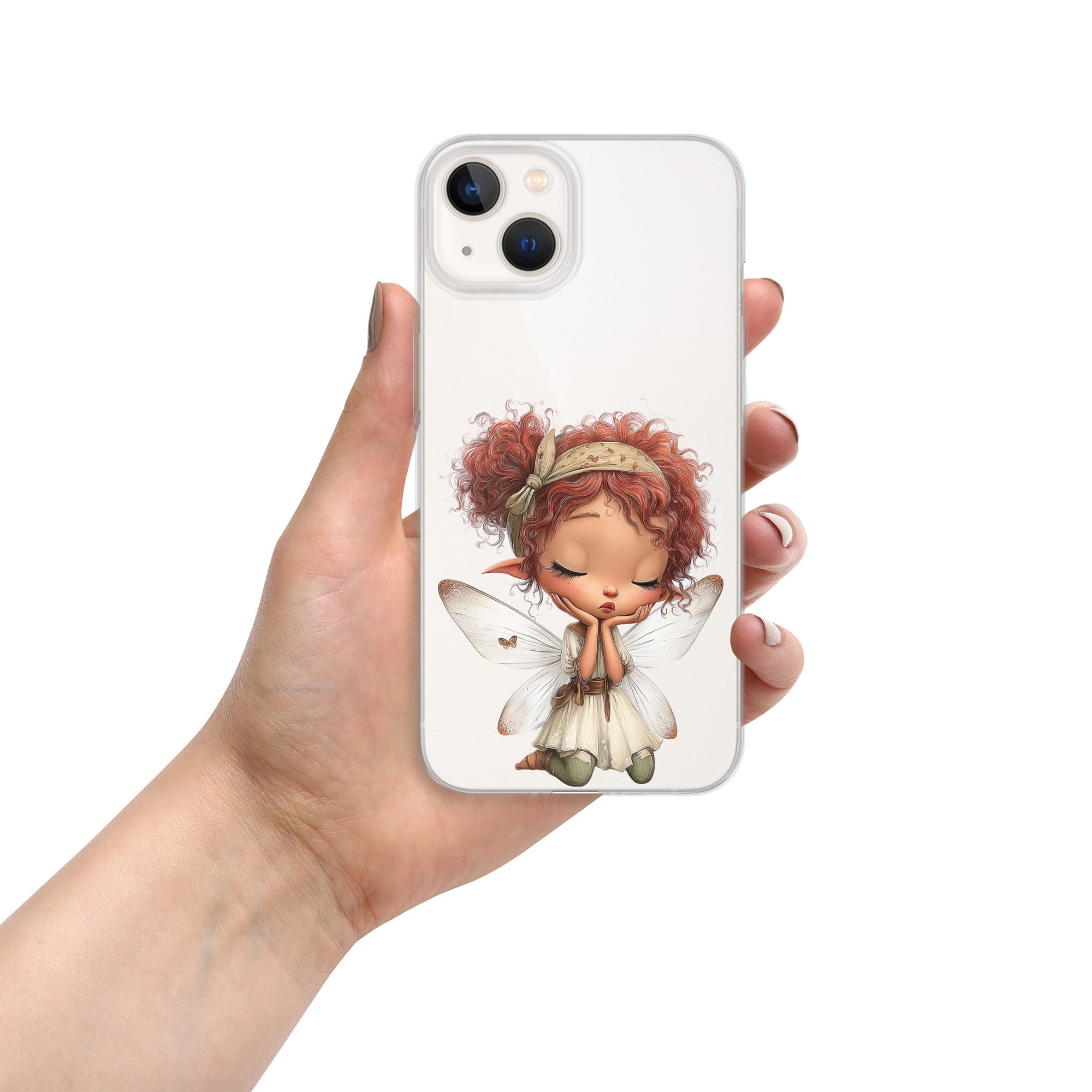 Rusty Fairy Clear Case for iPhone 13 - Cute Fantasy Fairy Protective Phone Cover