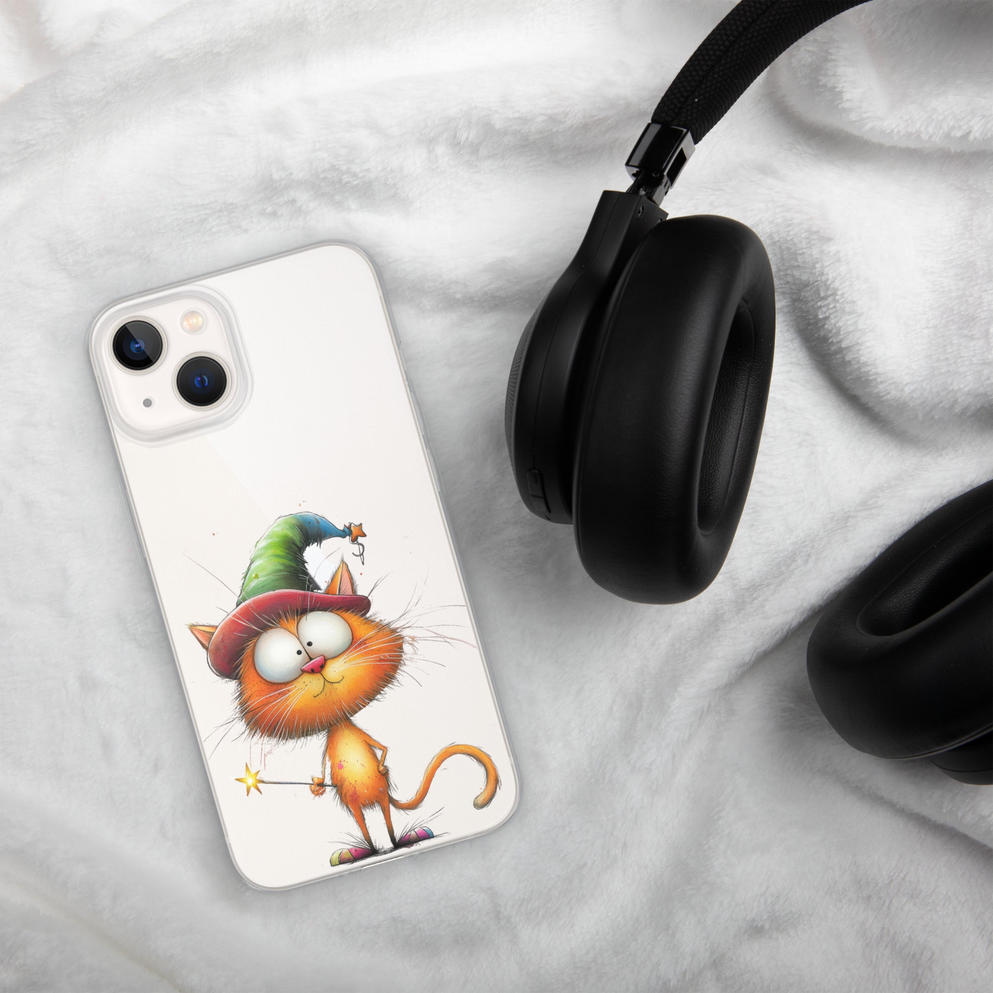 Wizard Cat Clear Case for iPhone 13