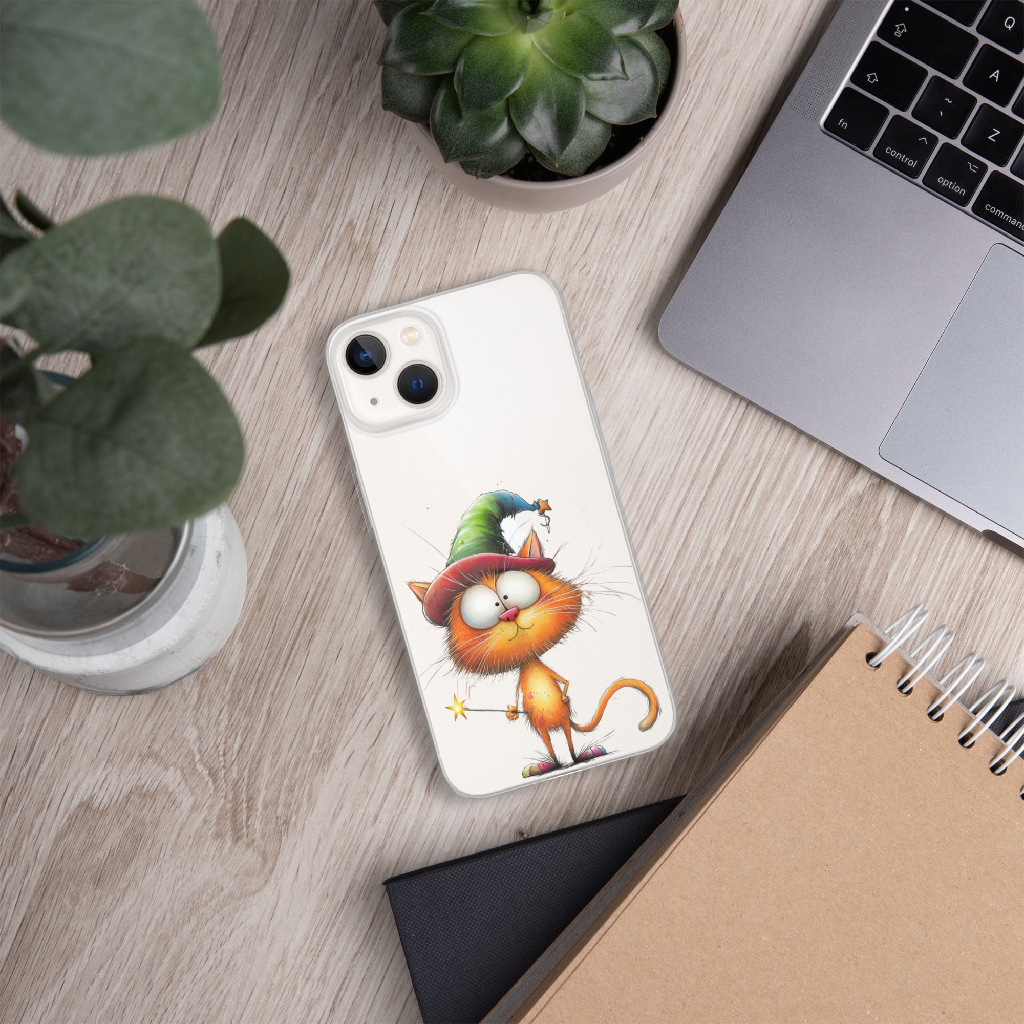 Wizard Cat Clear Case for iPhone 13