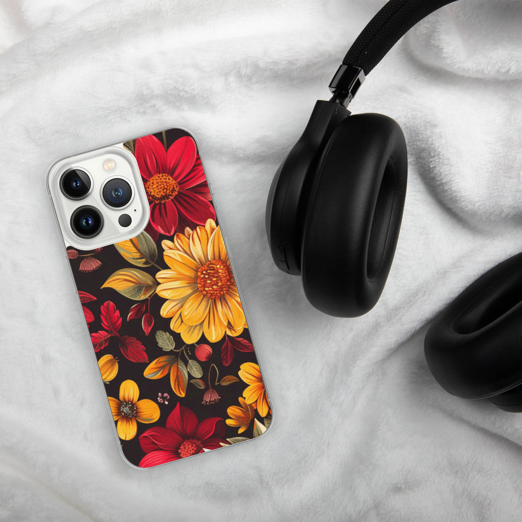 Twilight Flowerfield Clear Case for iPhone 13 Pro - Durable & Stylish Protective Phone Cover