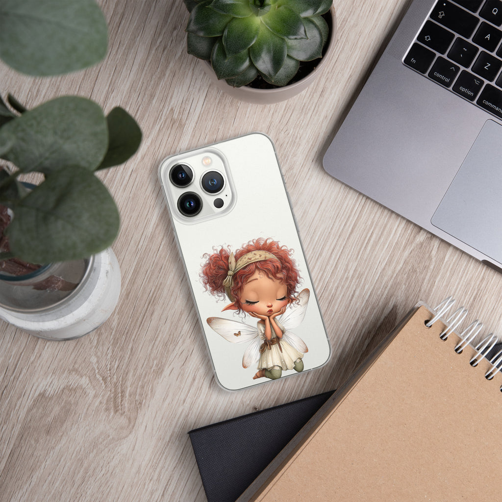 Rusty Fairy Clear Case for iPhone 13 Pro - Cute Fantasy Fairy Protective Phone Cover