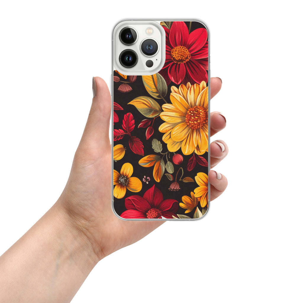 Twilight Flowerfield Clear Case for iPhone 13 Pro Max - Durable & Stylish Protective Phone Cover