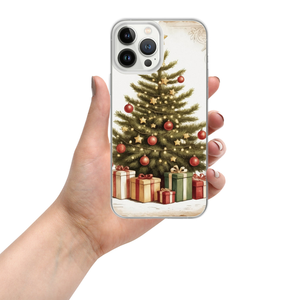 Vintage Christmas Tree Clear Case for iPhone 13 Pro Max