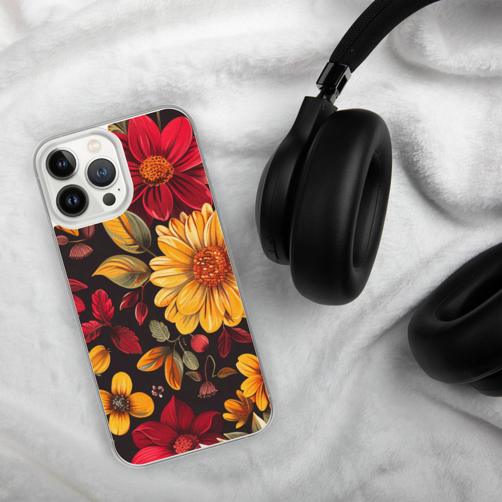 Twilight Flowerfield Clear Case for iPhone 13 Pro Max - Durable & Stylish Protective Phone Cover