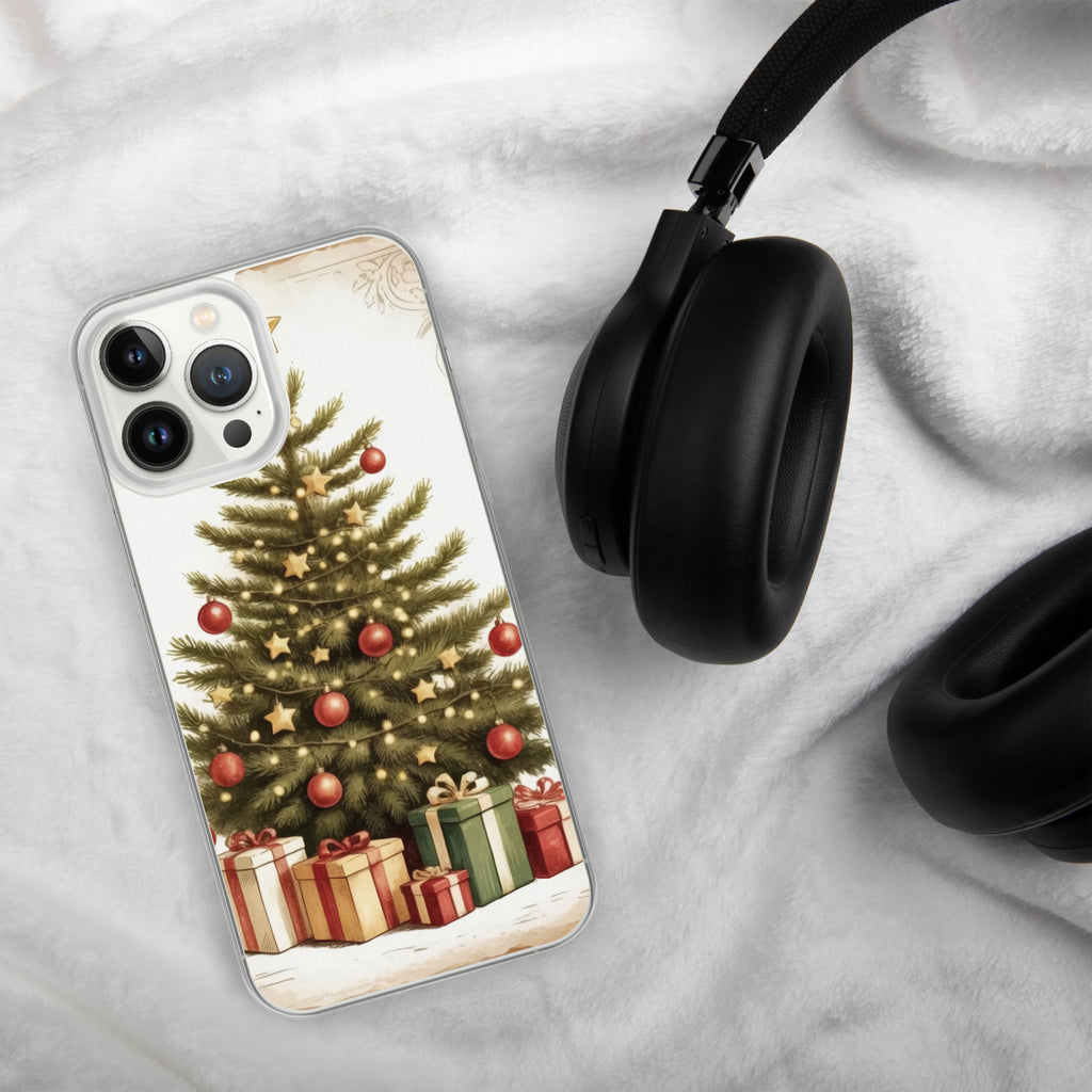 Vintage Christmas Tree Clear Case for iPhone 13 Pro Max