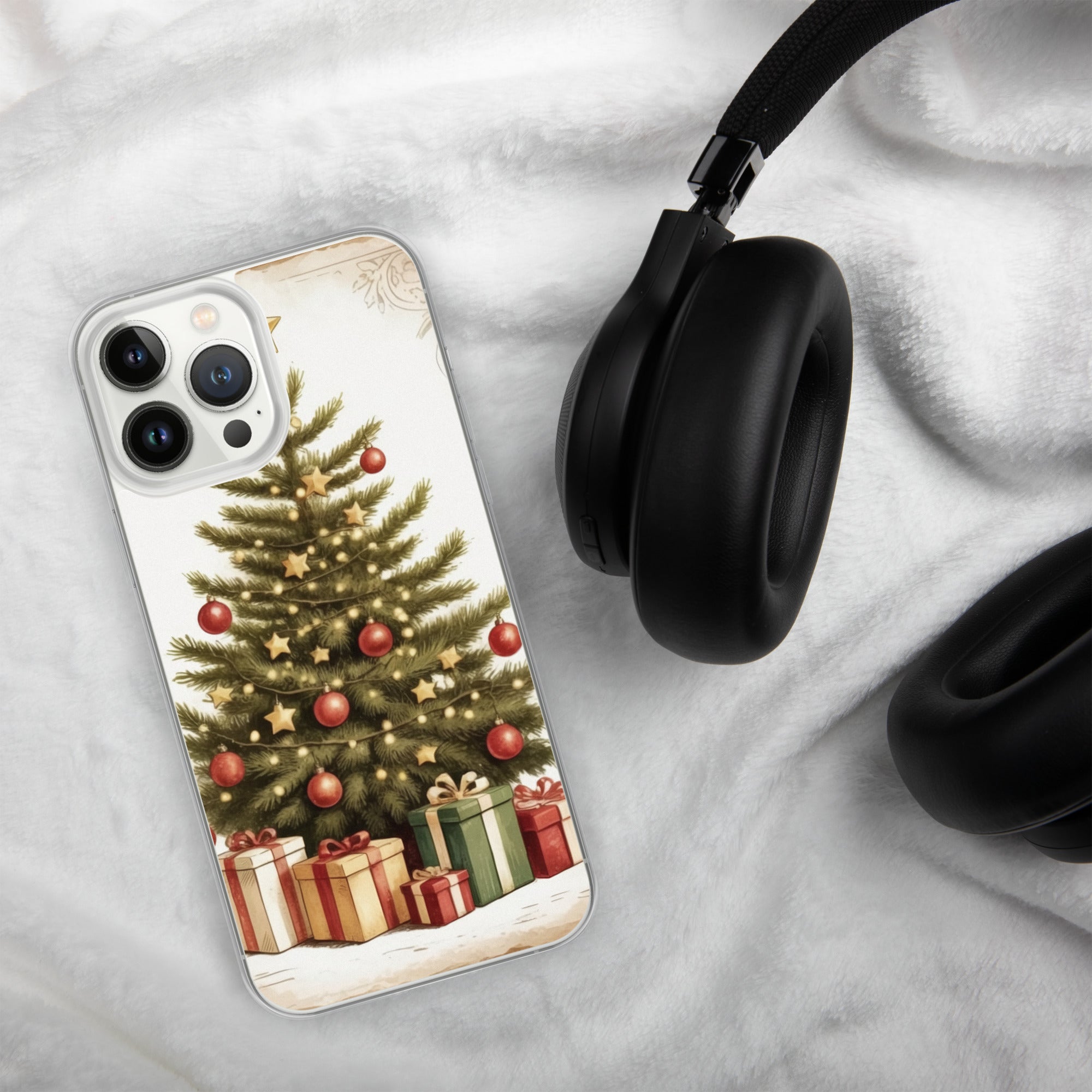 Vintage Christmas Tree Clear Case for iPhone 13 Pro Max
