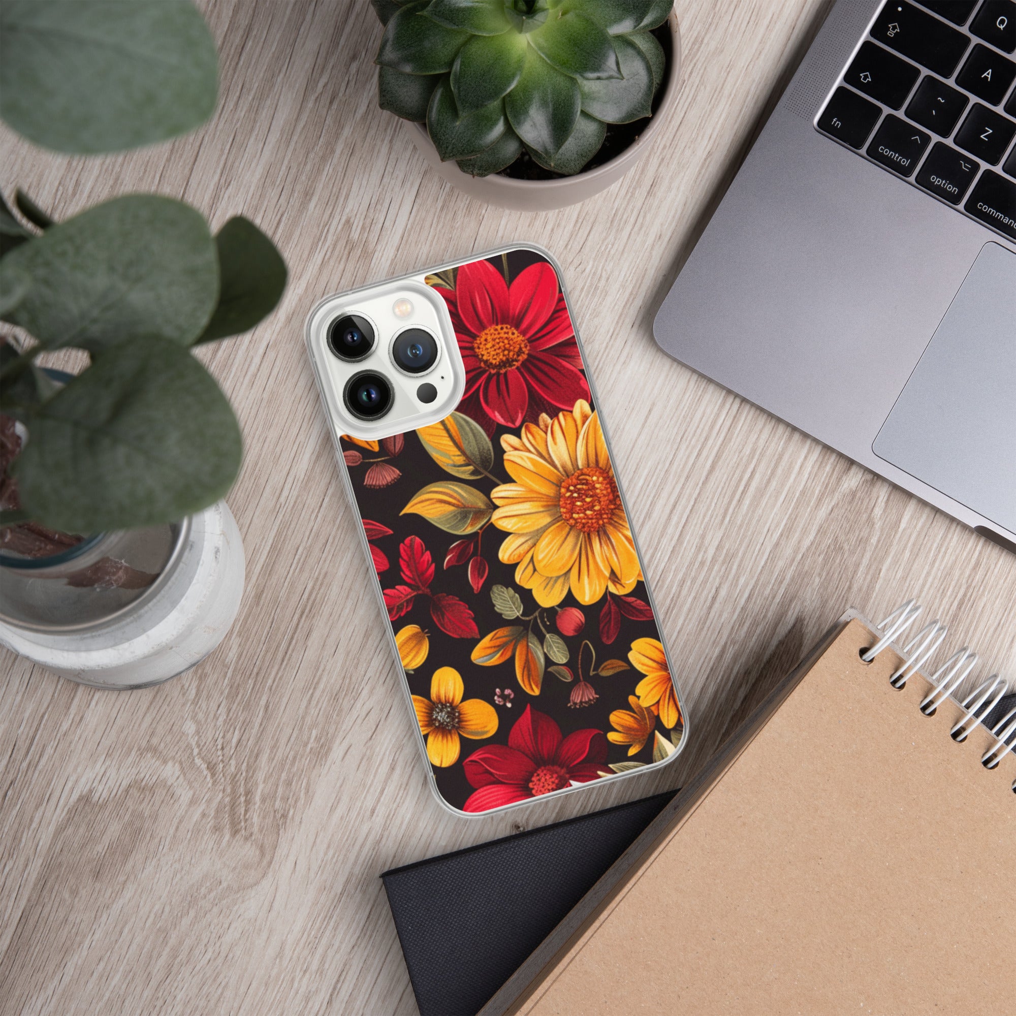 Twilight Flowerfield Clear Case for iPhone 13 Pro Max - Durable & Stylish Protective Phone Cover