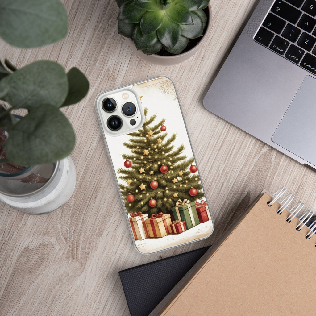 Vintage Christmas Tree Clear Case for iPhone 13 Pro Max