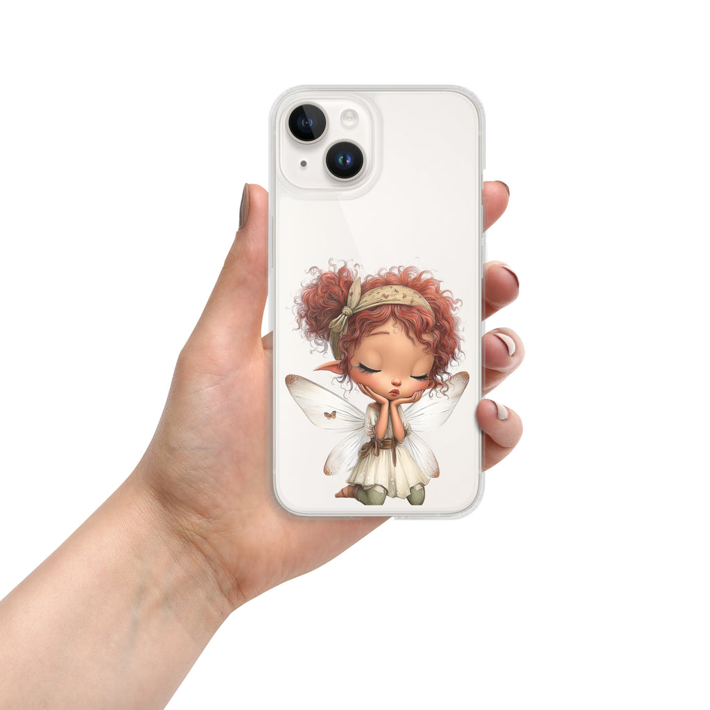 Rusty Fairy Clear Case for iPhone 14 - Cute Fantasy Fairy Protective Phone Cover