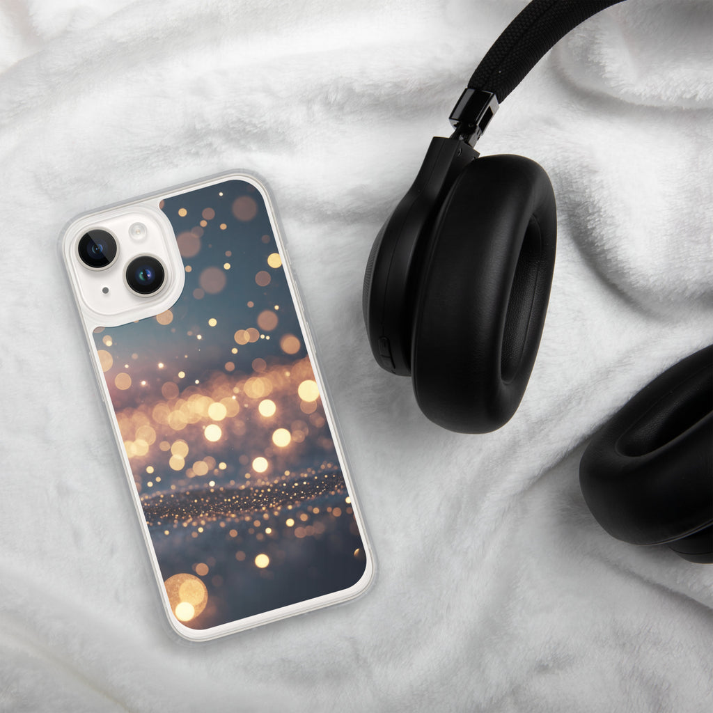 Golden Sparkle Bokeh Clear Case for iPhone 14