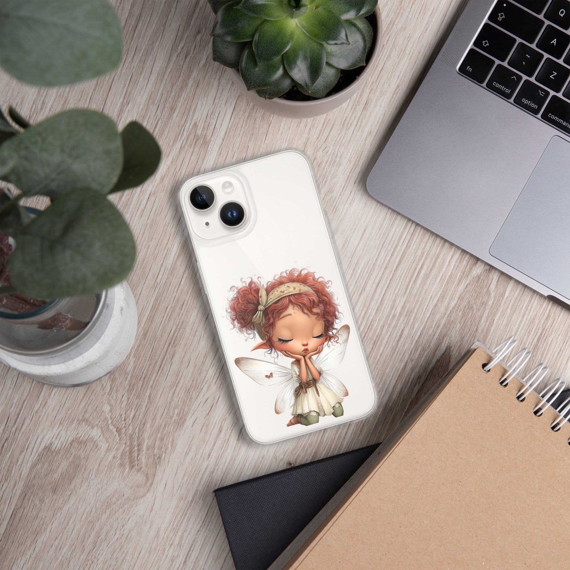 Rusty Fairy Clear Case for iPhone 14 - Cute Fantasy Fairy Protective Phone Cover
