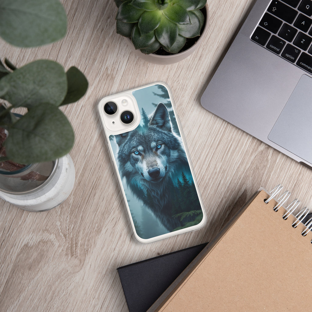 Arctic Forest Wolf Clear Case for iPhone 14