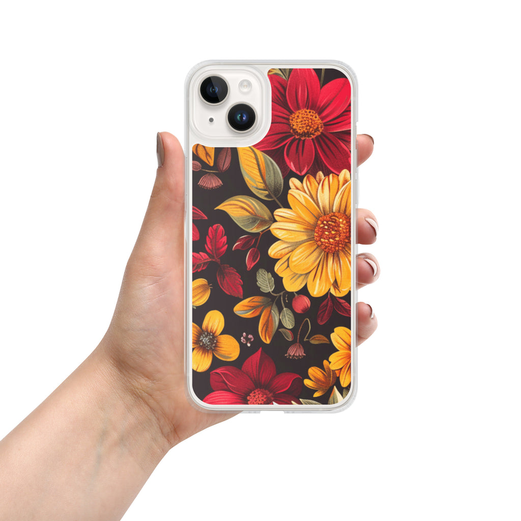 Twilight Flowerfield Clear Case for iPhone 14 Plus - Durable & Stylish Protective Phone Cover