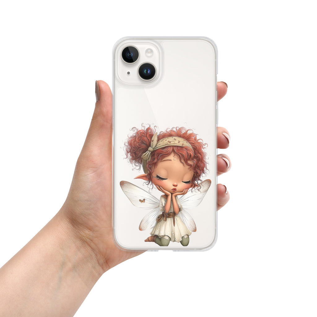 Rusty Fairy Clear Case for iPhone 14 Plus - Cute Fantasy Fairy Protective Phone Cover