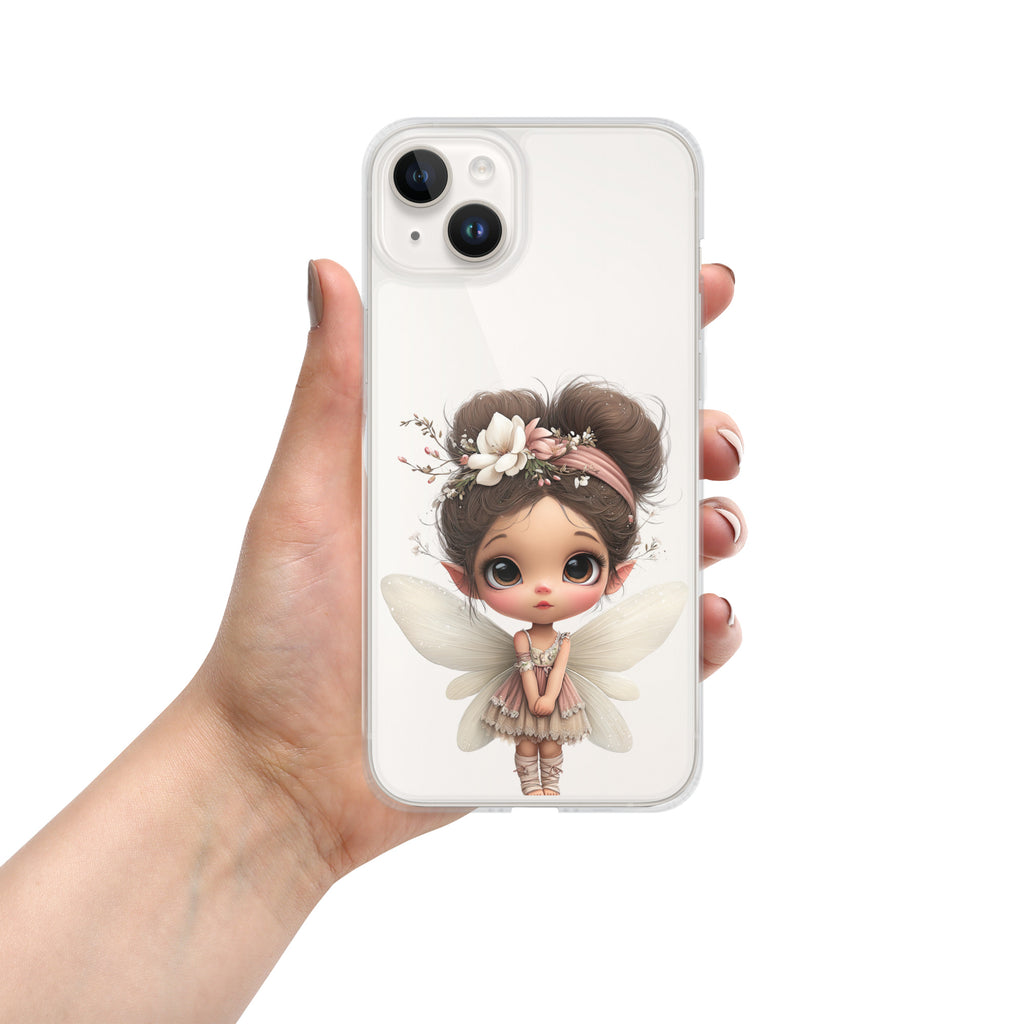 Fairy Blossom Clear Case for iPhone 14 Plus - Cute Fantasy Fairy Protective Phone Cover