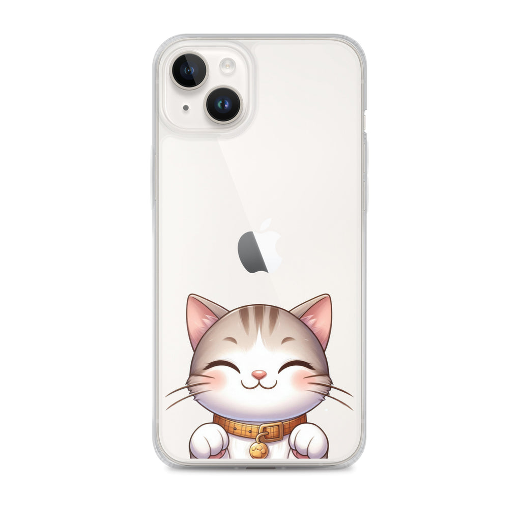 Happy Kitty Clear Case for iPhone 14 Plus