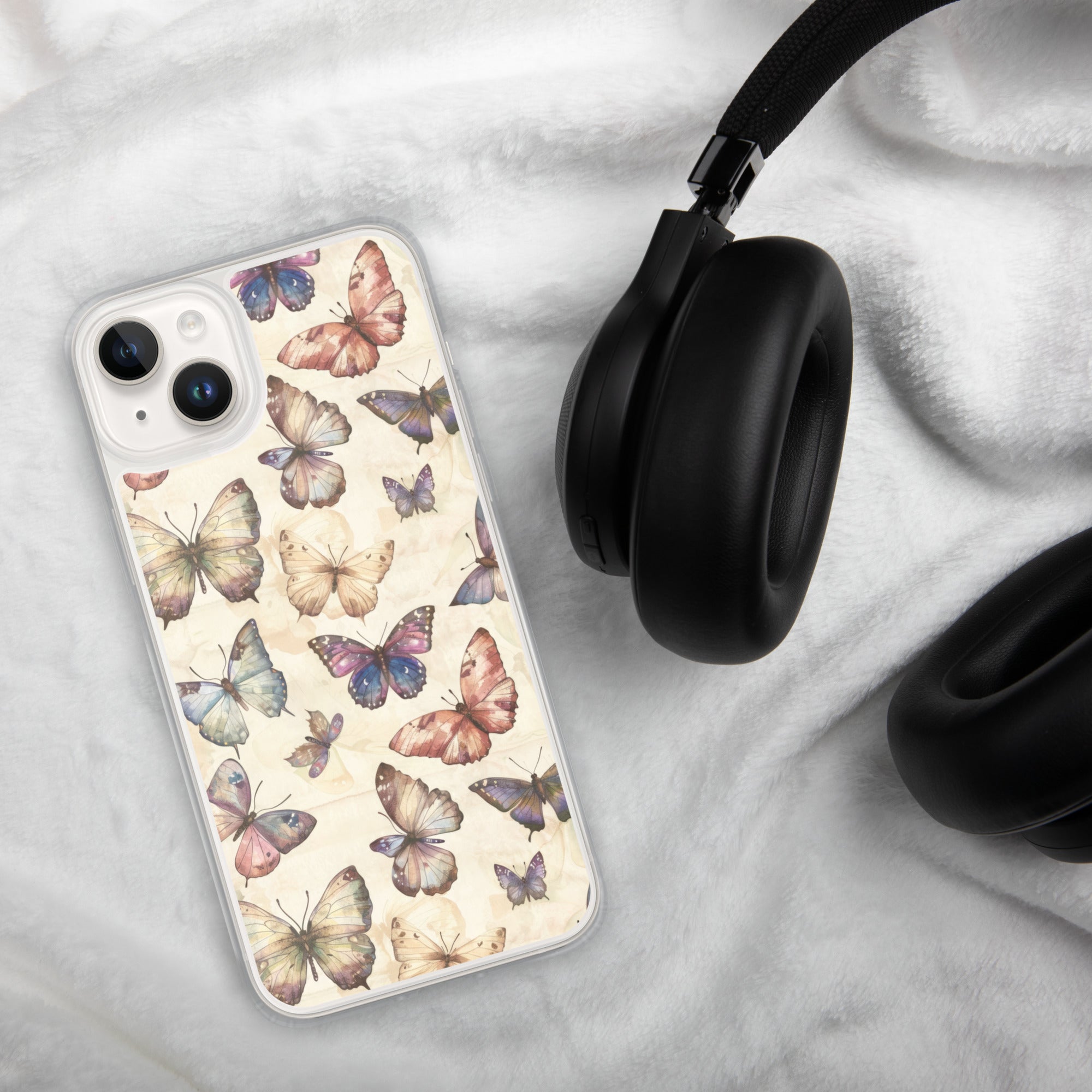 Butterfly Garden Clear Case for iPhone 14 Plus