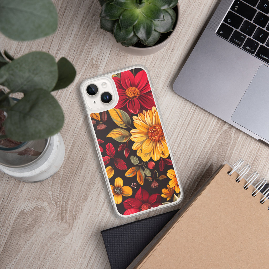 Twilight Flowerfield Clear Case for iPhone 14 Plus - Durable & Stylish Protective Phone Cover