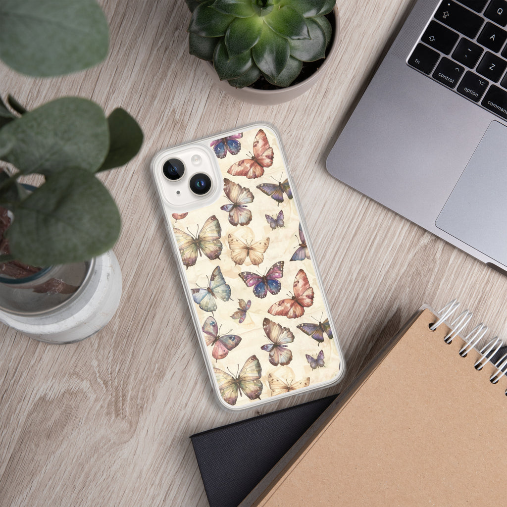 Butterfly Garden Clear Case for iPhone 14 Plus