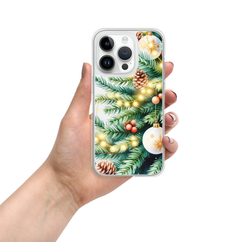 Holiday Pine Glow Clear Case for iPhone 14 Pro