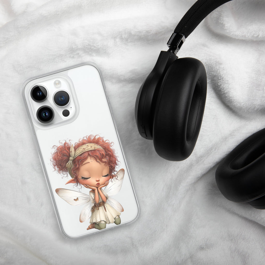 Rusty Fairy Clear Case for iPhone 14 Pro - Cute Fantasy Fairy Protective Phone Cover