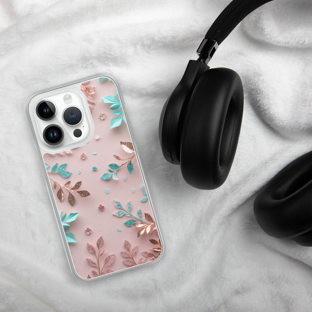 Blush Garden Glam Clear Case for iPhone 14 Pro