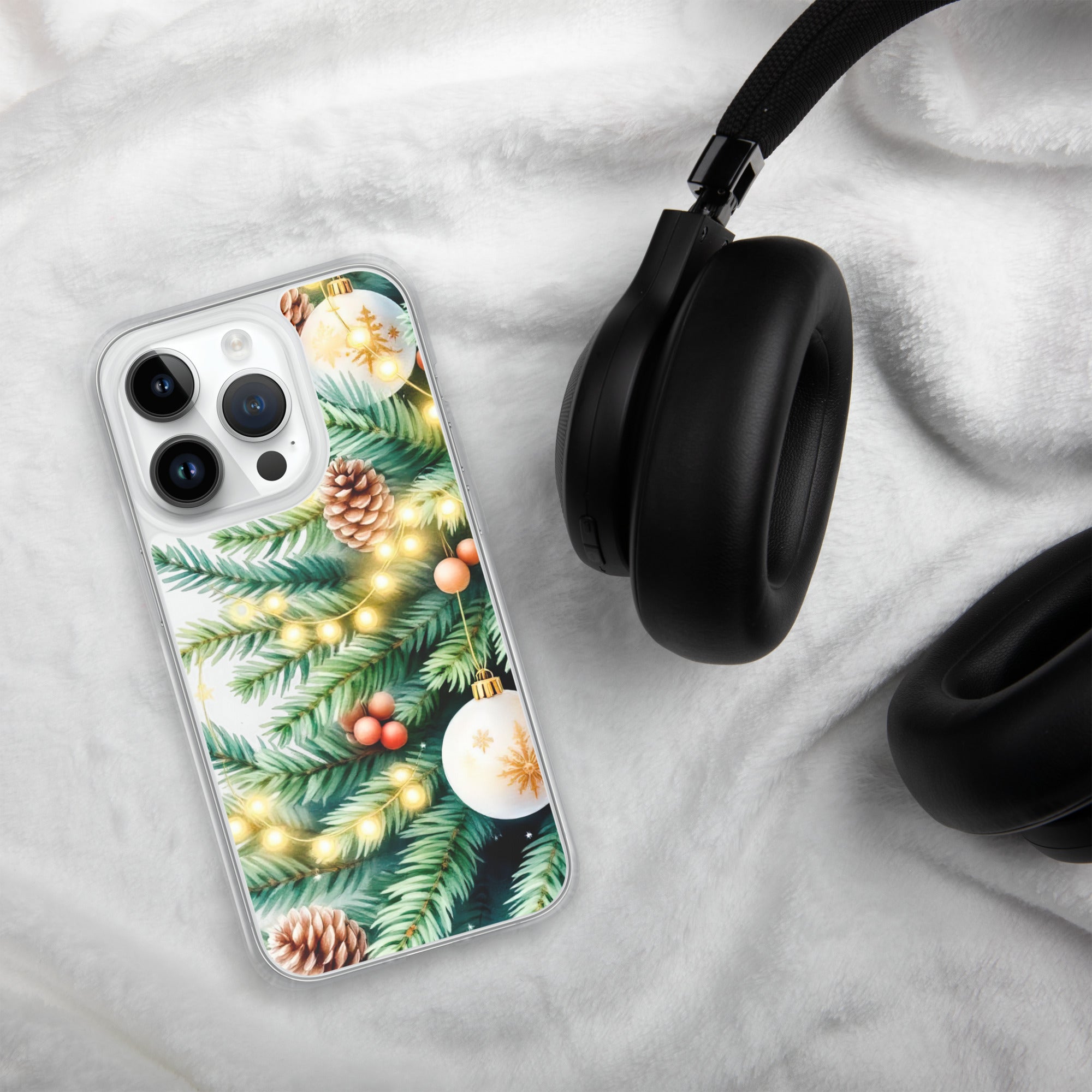 Holiday Pine Glow Clear Case for iPhone 14 Pro
