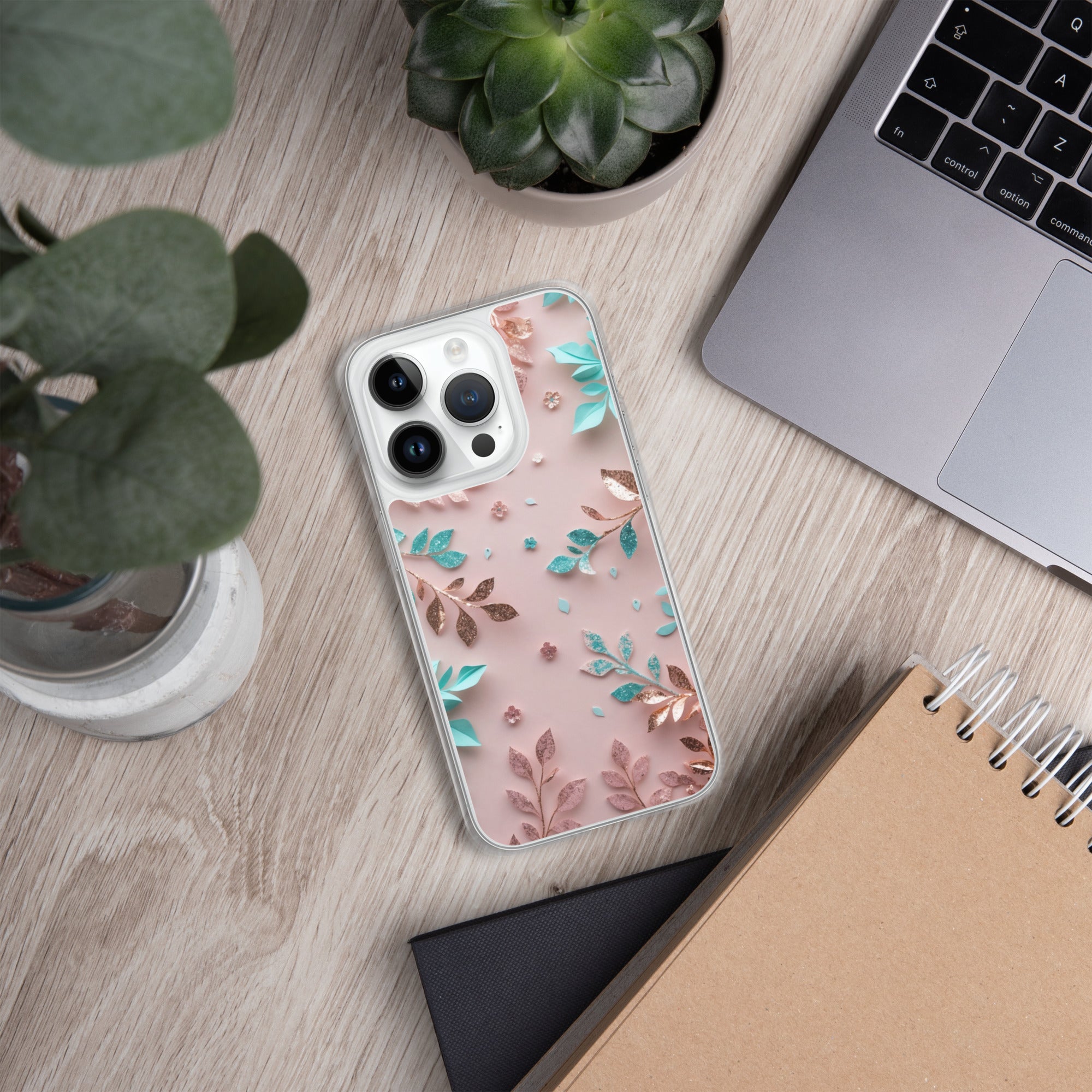 Blush Garden Glam Clear Case for iPhone 14 Pro