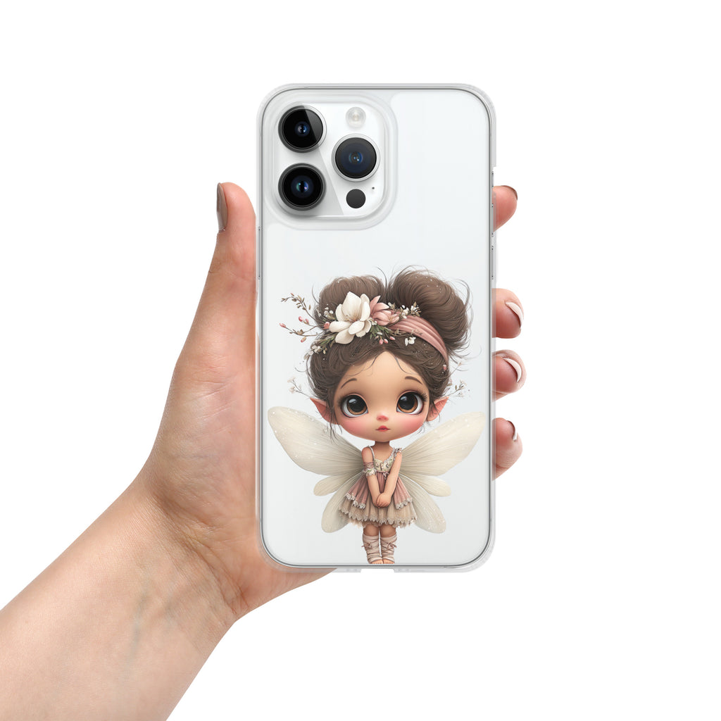 Fairy Blossom Clear Case for iPhone 14 Pro Max - Cute Fantasy Fairy Protective Phone Cover