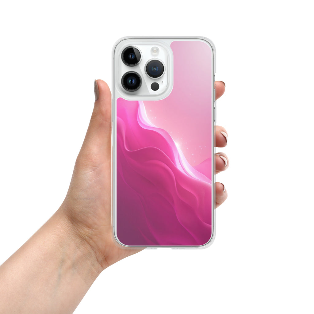 Pink Velvet Waves Dream Clear Case for iPhone 14 Pro Max