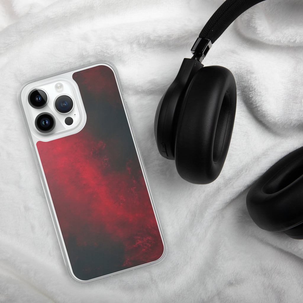 Crimson Nebula Clear Case for iPhone 14 Pro Max