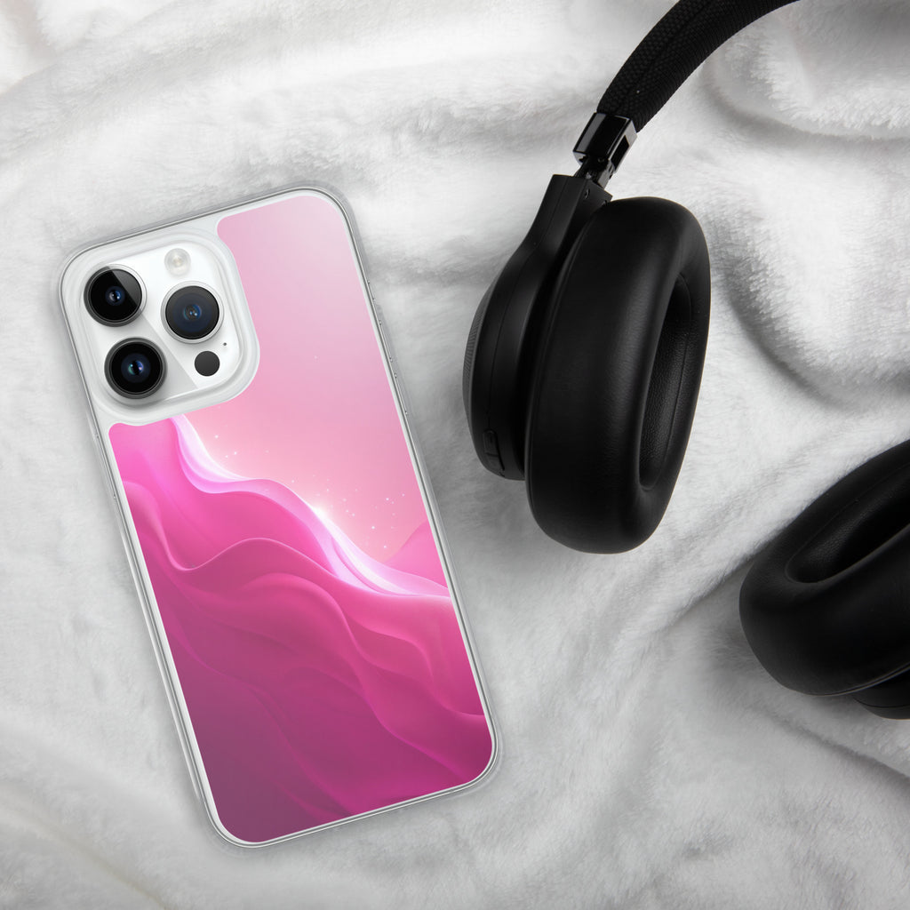 Pink Velvet Waves Dream Clear Case for iPhone 14 Pro Max